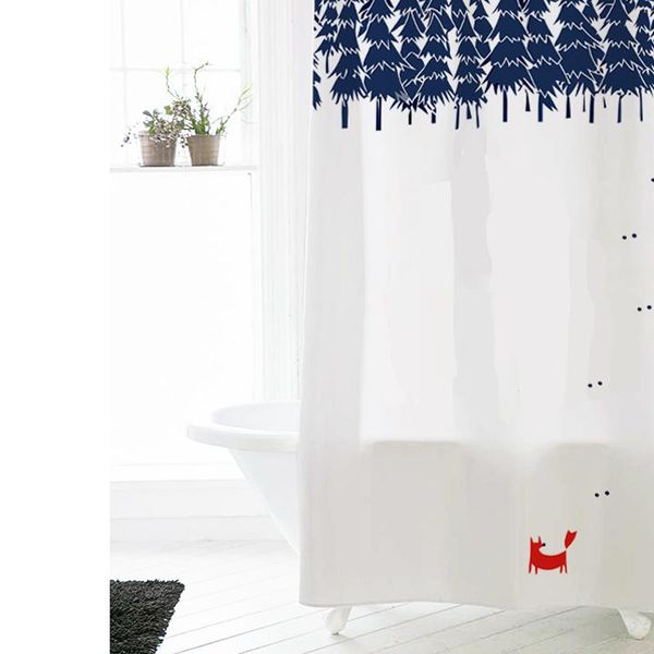 

japanese cute shower curtain aesthetic cartoon anti-mildew shower curtain thicken waterproof cortina ducha bathroom decor de50yl