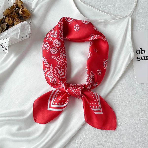

scarves hip hop men square paisley bandana fashion women silk satin neckerchief girls hairband sport mask hand bag shawl foulard hijab, Blue;gray
