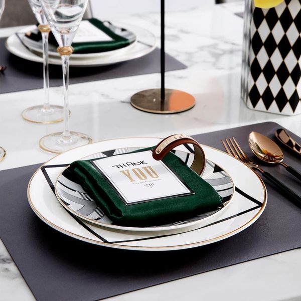 

luxury nordic plate sets creative vintage steak trays decorative ceramic fruit plate sets vajilla completa home tableware db60pz