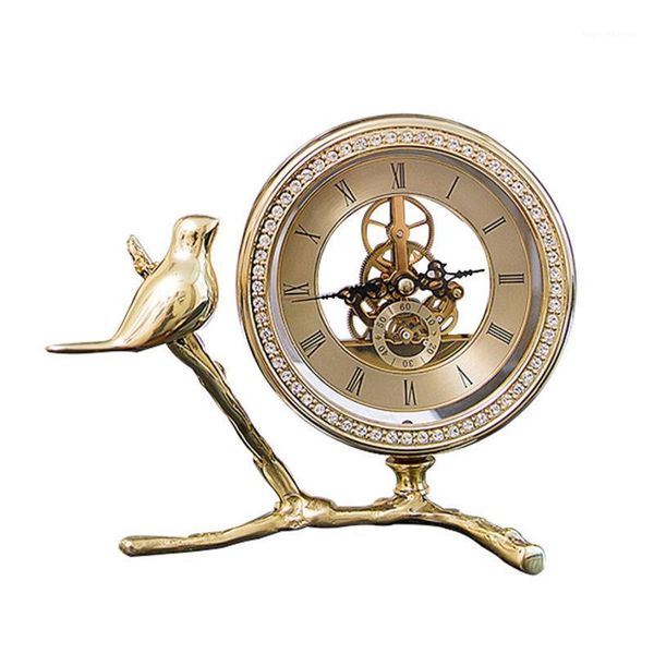 

desk & table clocks clock for home decoration,bird metal vintage clocks, arrival1