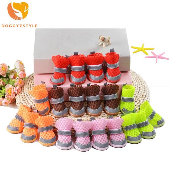 

dog apparel spring puppy shoes breathable soft sneaker reflective casual teddy chihuahua poodle small dogs 5 colors 4 pcs/lot