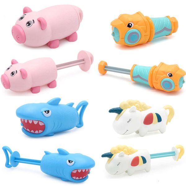 

children's water cannon, unicorn pony, spray, swimming pool, tiktok, beach toys, and bait.