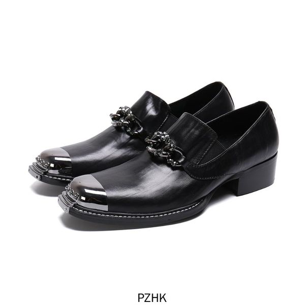 

dress shoes sapato social limited sapatos masculino 2021 korean fashion men's genuine leather business leisure english soft soles, Black