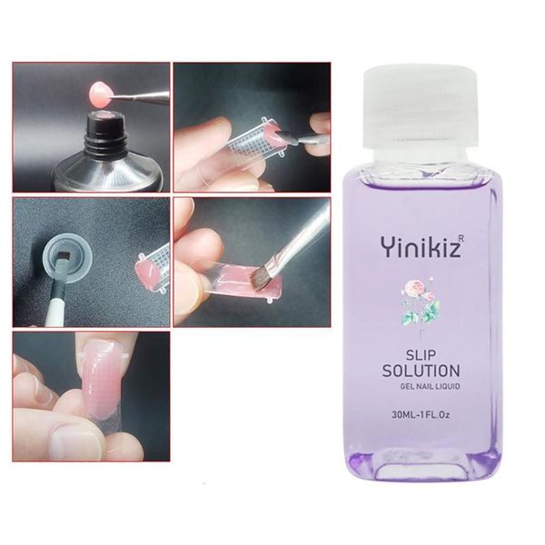 

nail gel 30ml polish poly uv permanent slip solution extension carving art quick tools, Red;pink