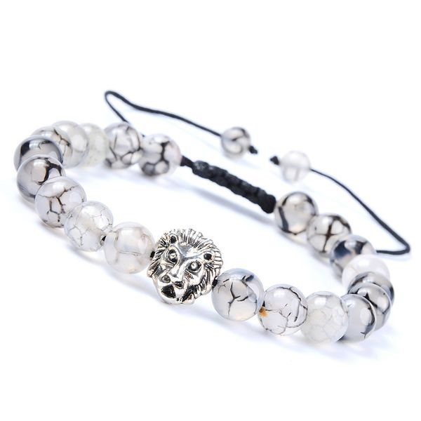 

special offer 70% off jewelry black dragon agate natural stone lion head bracelet beads