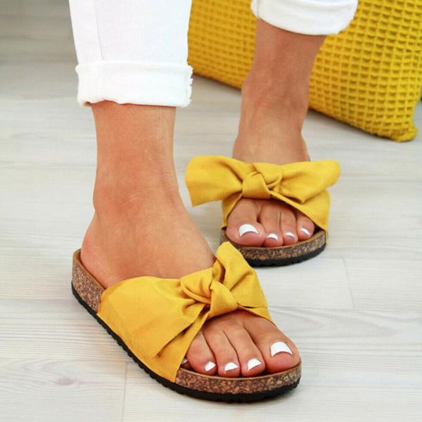 

2021 shoes woman sandals for women beach shoes bow slip on gladiator sandals women summer footwear flat female plus size, Black