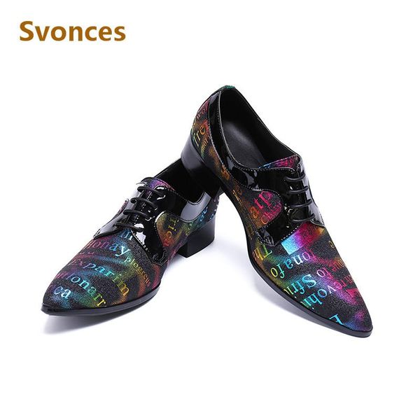 

dress shoes mens dressing luxury colorful letter designer flats male fashion brand gentleman pointy casual man zapatillas, Black