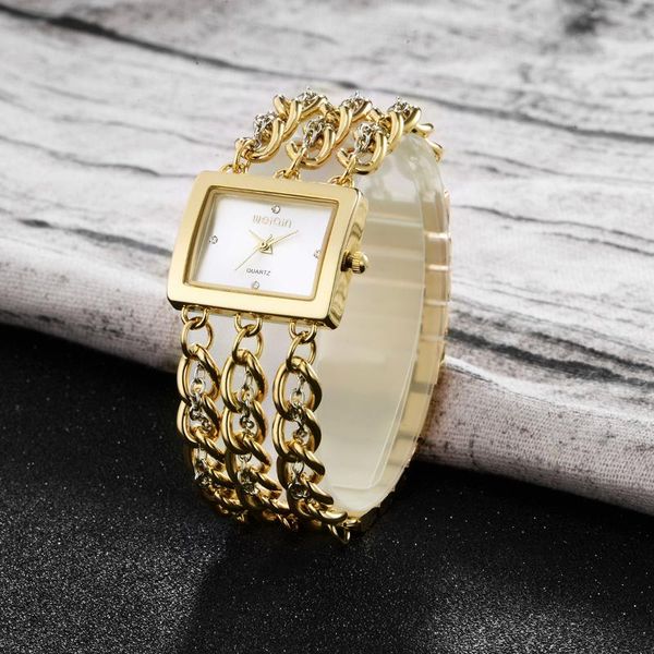 

wristwatches 2021 luxury fashion gold rhinestone ladies watch stainless steel waterproof quartz bracelet gift, Slivery;brown