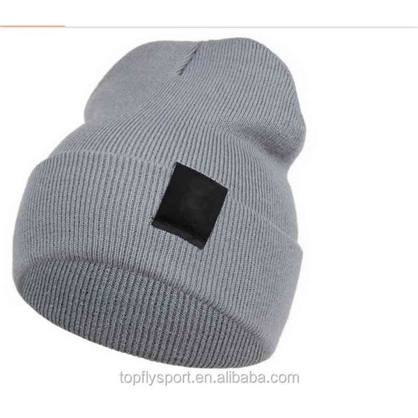 

fashion slouch beanie hat with custom label knitted winter hats, Blue;gray