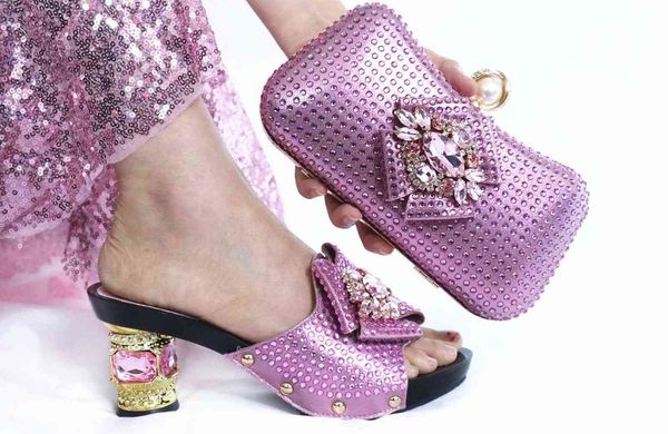 

low heels matching hangbag set for women weeding designs, Black