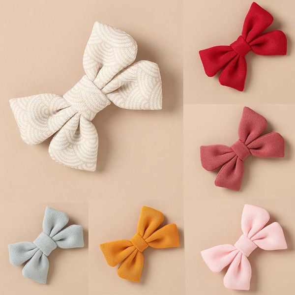 

hair accessories 1/2pcs cotton pins for toddler girls plaid print set kids clip child barrettes bb party hairgrip, Slivery;white