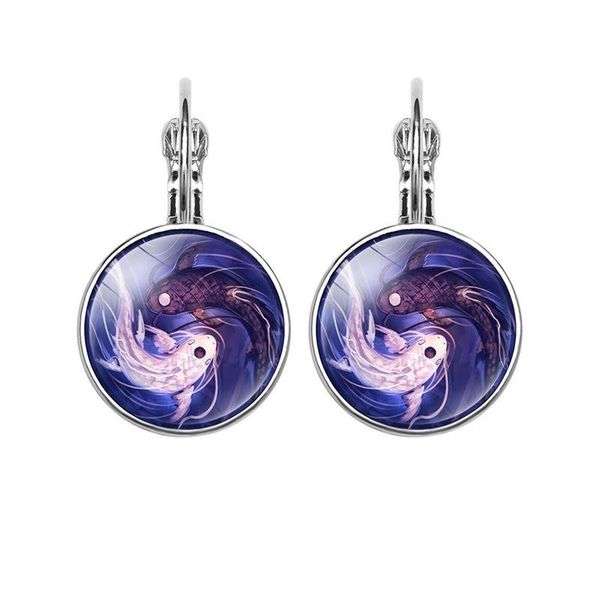 

dangle & chandelier ethnic chinese elements yin yang tai chi bagua fish women's earrings girl gift fashion accessories dropship, Silver