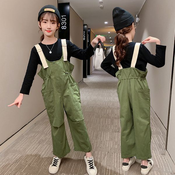 

2021 new kid's clothes solid shirt jumpsuit hole outfits suit furry long occasional sleeve kids'tuesdays from girl's school f, White