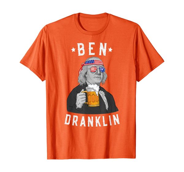

4th of july usa ben dranklin funny benjamin franklin gift t-shirt, White;black