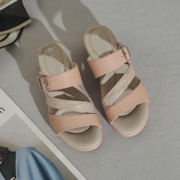 

dress shoes summer flat sandals women casual open-toed slides slippers candy color beach outdoot female ladies jelly, Black