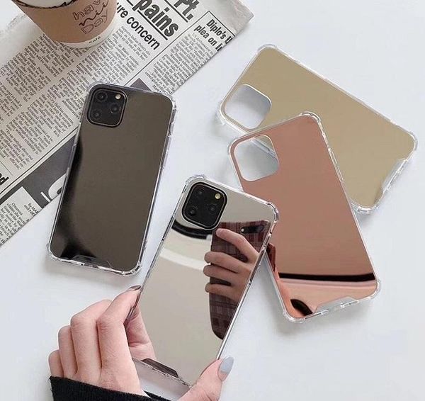 

shockproof tpu pc for iphone 12 pro max 6 7 8 plus x xr xs max case make up with mirror cover for iphone 11 pro mirror fashion phone b cqbd3