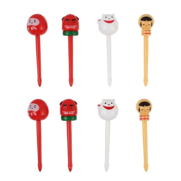 

forks 8 pcs fruit fork reusable decorative sticks bento box