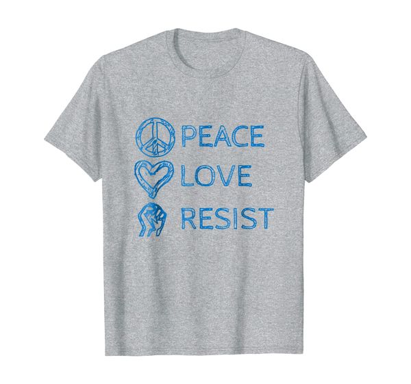 

Peace Love Resist Tee, Anti Hate T Shirt, Mainly pictures