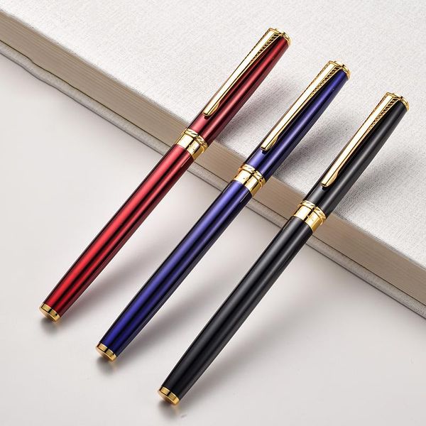 

fountain pens luxury gold trim hooded nib metal pen wingsung 5009 black red blue practise calligraphy school supplies stationery