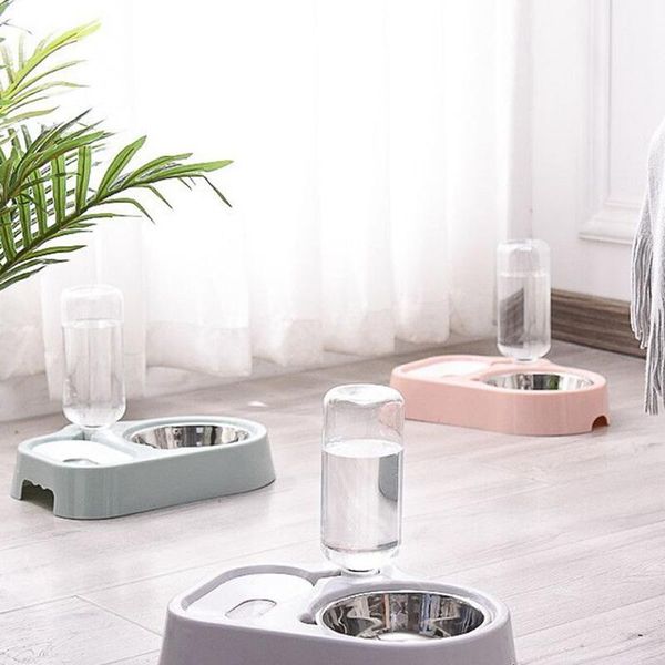 

cat bowls & feeders bowl dog water feeder kitten bottle drinking fountain pet stainless steel fo