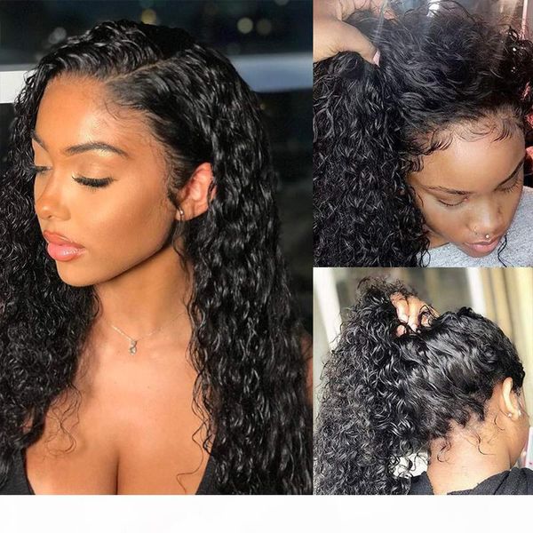 

full lace wigs kinky curly human hair lace front wig remy hair with baby hair pre plucked hairline unprocessed brazilian malaysian peruvian, Black;brown