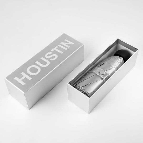 

umbrellas mini silver sun umbrella rain women five folding titanium upf50 sunproof super uv paraguas gift sy371