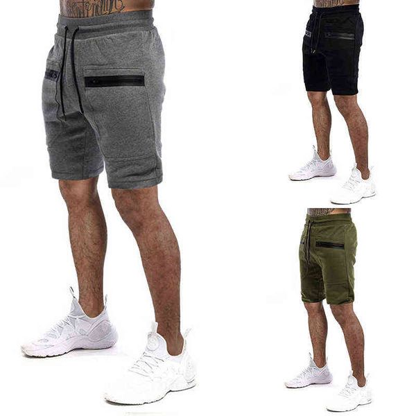 

summer shorts men 2021 casual shorts trunks fitness workout beach shorts man breathable cotton gym short trousers sweatpants g1209, White;black
