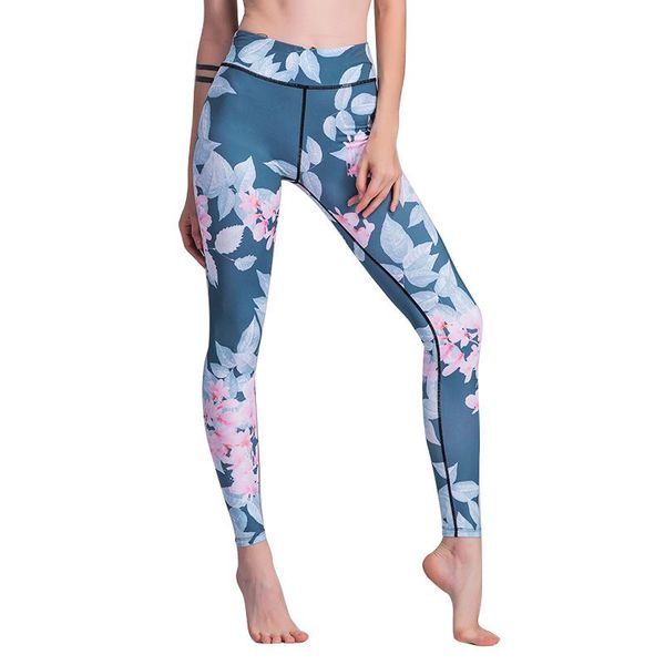 

yoga outfit leggins sport women fitness pants high waist polyester print gym tights dance jogging femme running athletic leggings