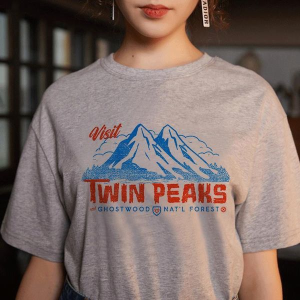 

twin peaks gary t shirts women 2021 new summer harajuku short sleeve tshirt plus size o-neck ladies t shirt streetwear women top, White