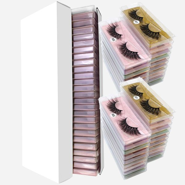 

mink lashes wholesale 3d mink eyelashes natural false eyelashes pack makeup faux cils fake eyelashes set in bulk