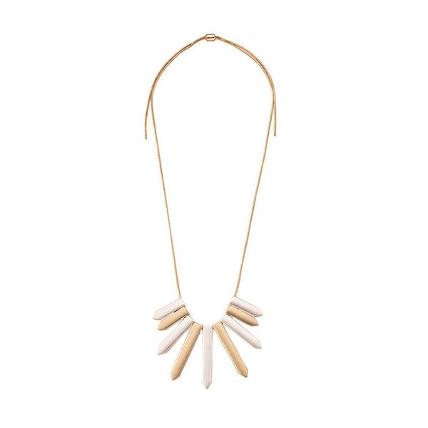 

chokers 2021 ins gold snake chain two tone spike geometric minimalism pendant choker necklaces trendy korean fashion chic party jewelry, Golden;silver