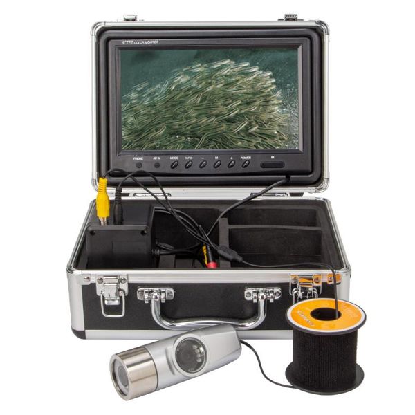 

wf20 15m dual camera 7inch display fish finder visual hd fishing underwater camera for raft fishing boat detector fish finder