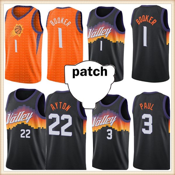 

devin 1 booker jersey black deandre 22 ayton chris 3 paul jerseys retro mesh steve 13 nash charles 34 barkley basketball jerseys purple oran, Black;red