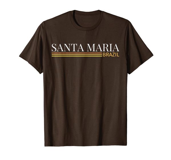 

santa maria brazil t-shirt, White;black