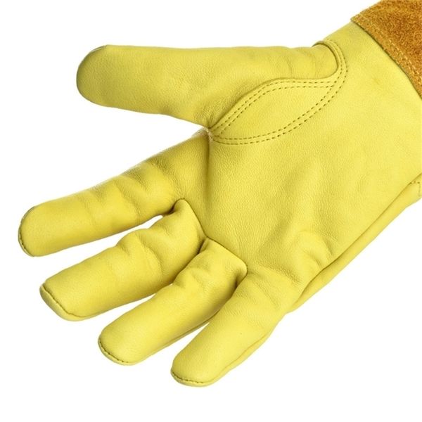 

rose pruning gloves for men and women long thorn proof gardening breathable leather gauntlet garden gift p15f 211124, Blue;gray