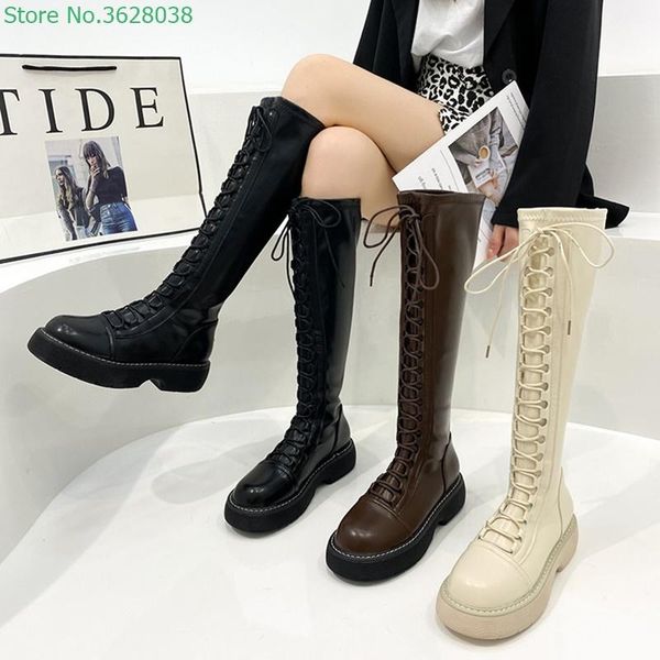 

boots autumn spring and single high bootsthe 2021, Black