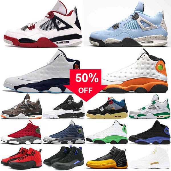 

2021 4s 13s men basketball shoes 12s reverse flu game university gold 4 new fire red black neon mens women trainers sneakers