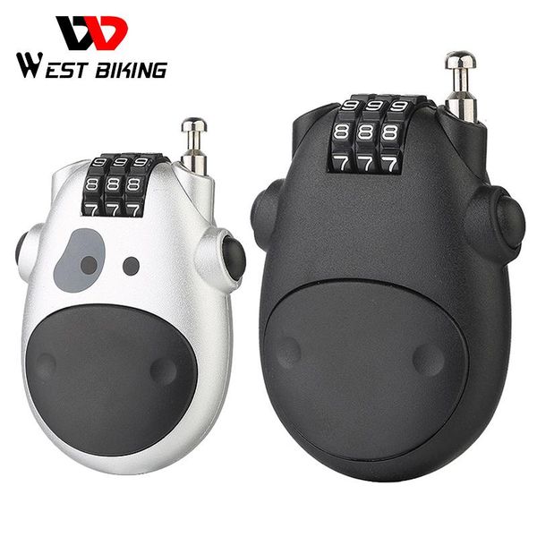 

bike locks password helmet lock with steel cable padlock bicycle anti-theft mini burglar kick scooter accessories for motorcycle, mtb