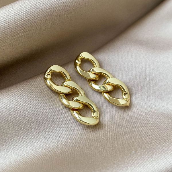 

metal chain earrings dangle cool style personalized earring 211044, Silver