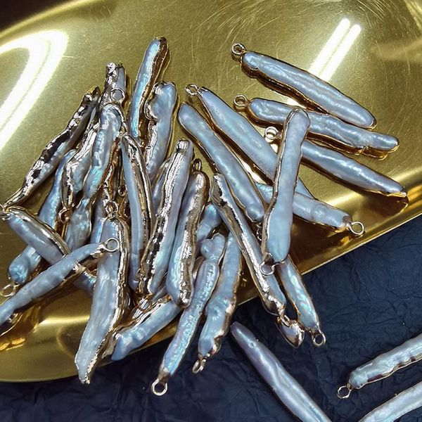 

other meibapj natural special-shaped rimmed pearl gilt toothpick beads single hanging accessories diy handmade jewelry loose