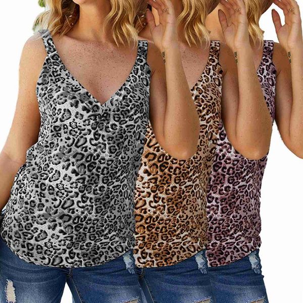 

women's tanks & camis summer boho leopard print vest casual top, White