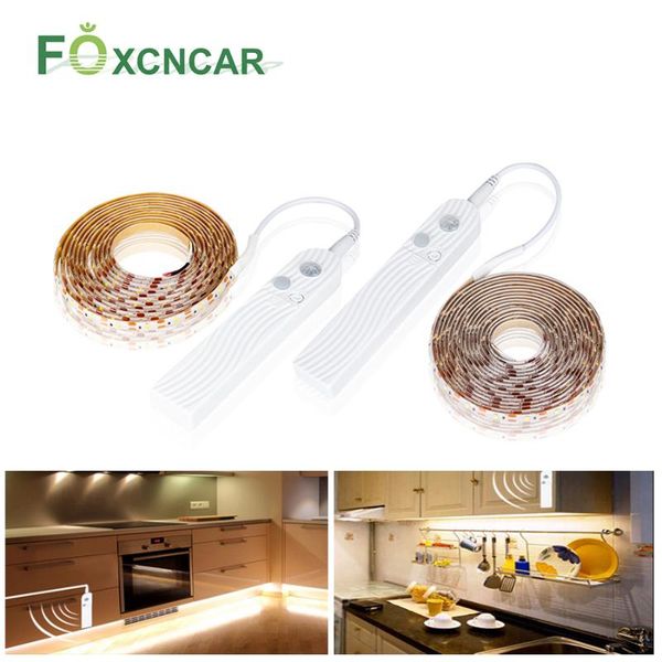 

motion sensor led strip light waterproof kitchen cabinet light kuchenleuchte unterschrank sensor refrigerator bedroom night lamp