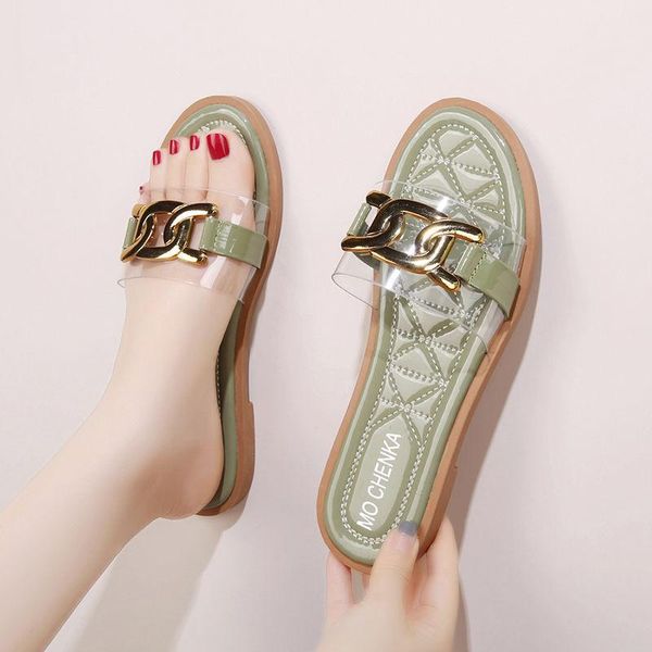 

slippers shoes women women's summer 2021 sandalias mujer, Black