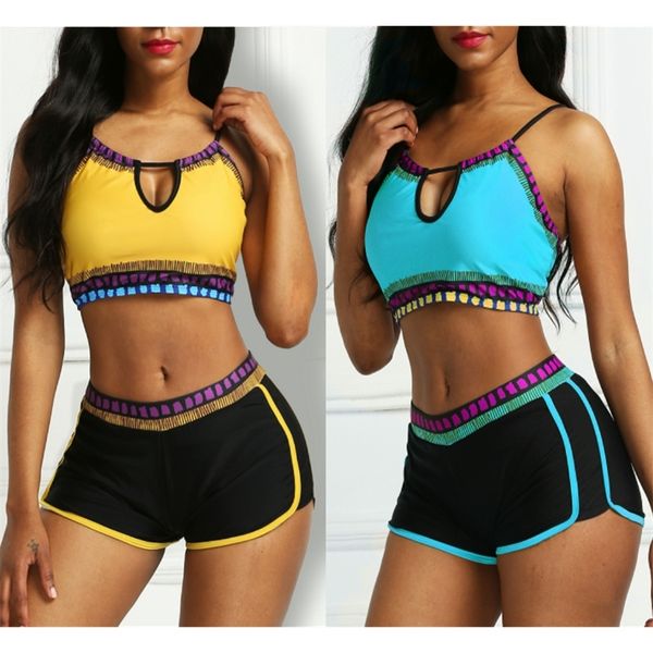 

2021 swimsuit women's bikini conservative printed flat corner, Black;white