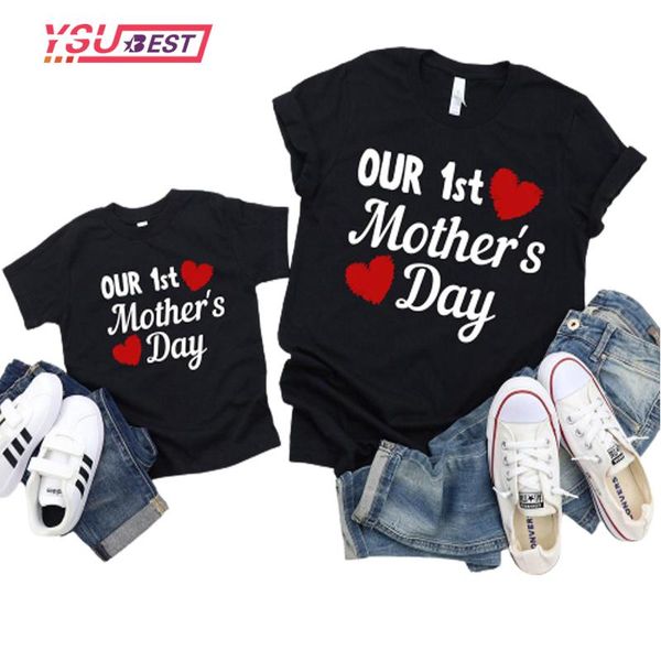 

family matching outfits cute look clothes letter love mommy and me tshirt mother daughter son women t-shirt mom, Blue