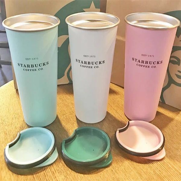 

new starbucks 1971 mint green stainless steel deskcoffee cup outdoor sports vacuum cup tumbler gift 16oz