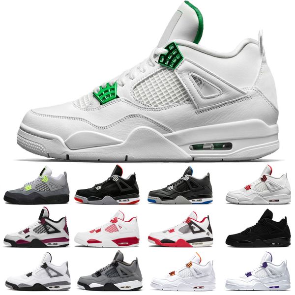 

2021 new basketball shoes 4s man cat taupe haze shimmer desert moss white oreo cement university blue sail pine green pure money bred diy ne