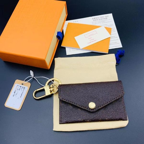 

keychains luxury keychain for women small leather purse bag pendant key chain card metal round ring buckle high qulity, Silver