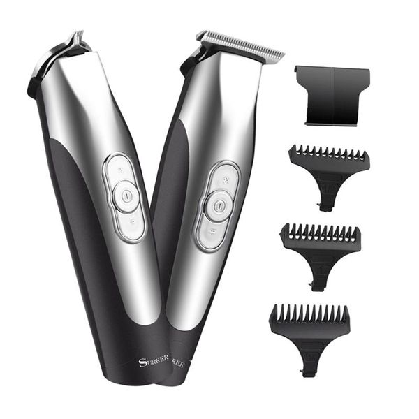 

hair clippers 2 in 1 low noise electric clipper cordless trimmer professional engraving tool sideburns lcd display usb