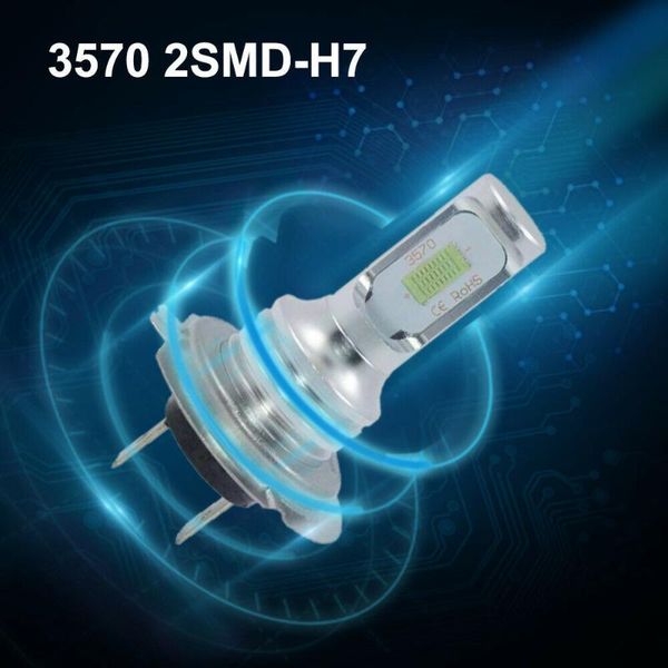 

car headlights 12v-24v led lights 3570 80w 8000lm h7 8000k high low beam ice blue